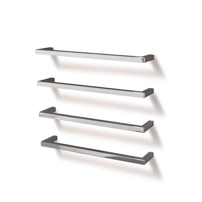 Forme 600mm Single Bar Heated Towel Rail Square