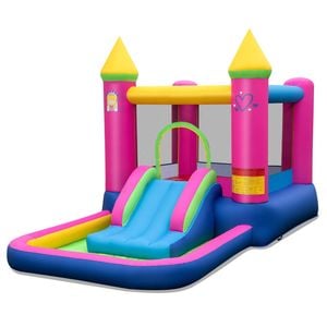 Costway Magical Princess Bounce House W/slide Inflatable Castle - No Blower