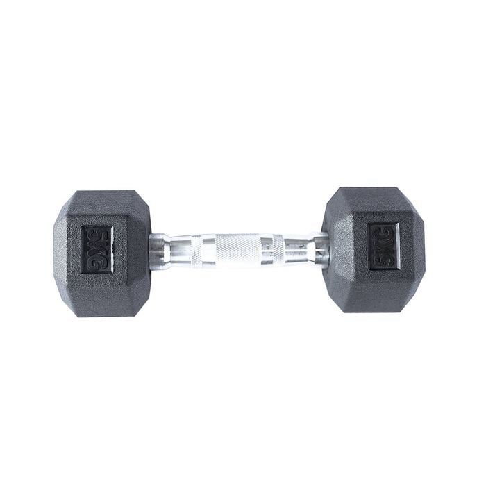 5kg Rubber Coating Hex Dumbbells in Pairs