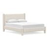Liora Queen Cream Bouclé Fabric Bed Frame
