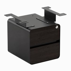 Desky Minimal Under Desk Cabinet Black Frame
