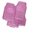 MyCar Venom 4-Piece Car Mat - Pink Rubber/Aluminium Look