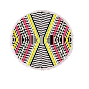100% Cotton Round Beach Towel Ellie 150 + 5 cm Diameter