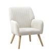 Oikiture Armchair Lounge Sofa Chair Sherpa White