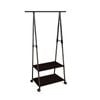 SOGA Black 2-in-1 Clothes & Shoe Rack