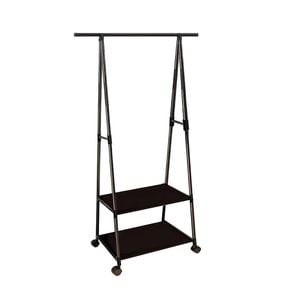 SOGA Black 2-in-1 Clothes & Shoe Rack