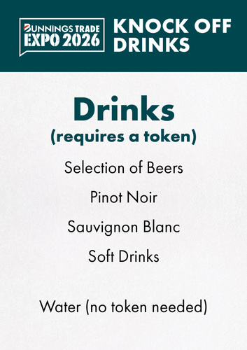 Auckland Trade Expo - Menu