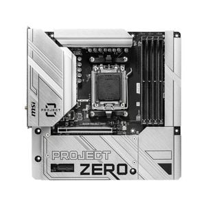 Msi B650m Project Zero Motherboard, Amd B650, 4x Ddr5 128gb, 1x Hdmi, 2x M.2, Usb 3.2 Type A  X9