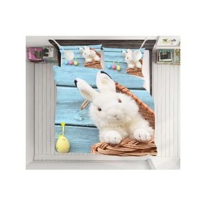 3D Cute Rabbit Basket 012 Bed Pillowcases Quilt King Size
