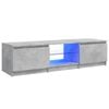 vidaXL TV Cabinet with LED Lights Concrete Grey 140x40x36 cm HiFi Cabinet