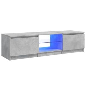 vidaXL TV Cabinet with LED Lights Concrete Grey 140x40x36 cm HiFi Cabinet