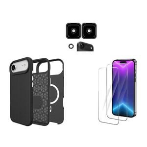 Icoverlover For Iphone Air Case Compatible With Magsafe Tough Black + 2x Screen + 2x Camera Lens Protectors