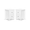 Franco 2 Drawer Set of 2 White Bedside Tables
