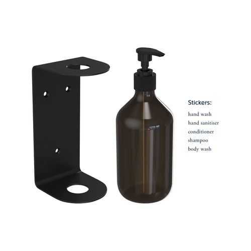 Living Elements Bathroom Black and Amber Wall Mounted Single Soap ...