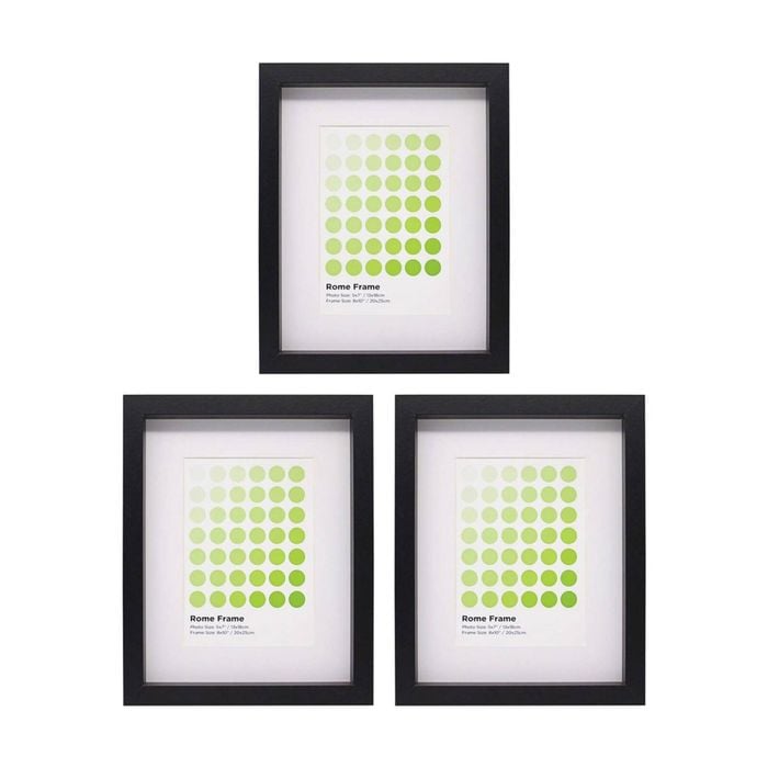 3PK Braz Rome Image Photo Document Display Frame 20x25cm Black