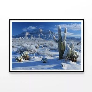Winter with Snow Covered Trees  Print 100% Australian Made 120x90cm  (Poster)