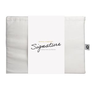 Royal Comfort Signature Bamboo Cotton Sheet Set King Single White
