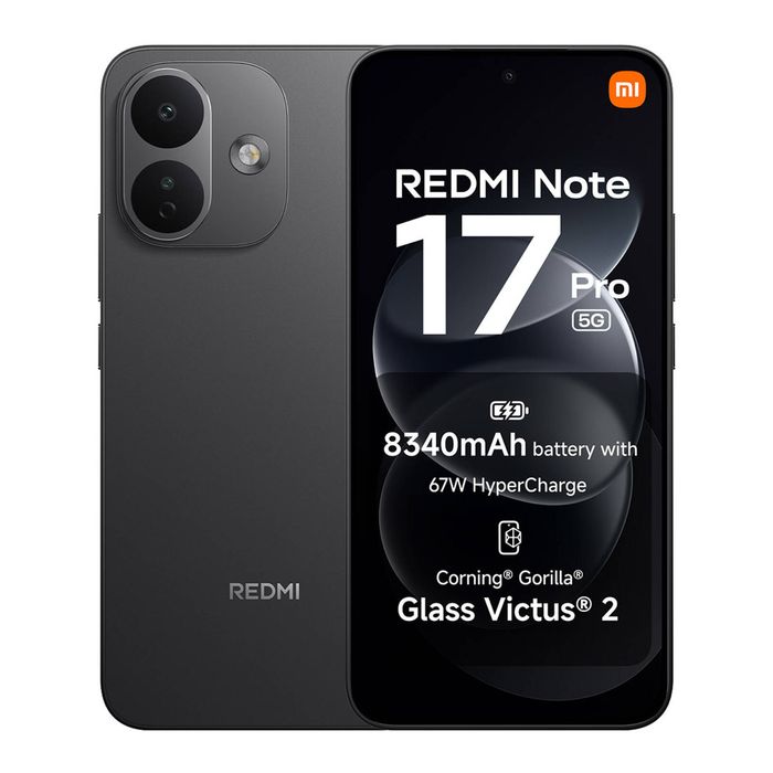 Xiaomi REDMI Note 17 Pro 5G (Dual Sim, 256GB, 8340mAh, AU Version) - Black, network Unbranded, 256GB, 6GB RAM
