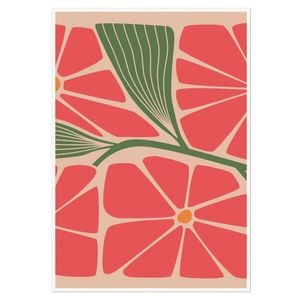 Galrie Stunning Modern Floral Art Print by Steve Simpson - Abstract Flower Design, Poster Only, A0 84 x 119cm (33 X 47inch)