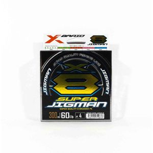 YGK XBraid Super Jigman x8 300m Multi Colour Braid Fishing Line 60lb