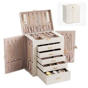 Embellir Jewellery Box 6 Layer Large Organiser Case Portable Travel Ring Holder Storage