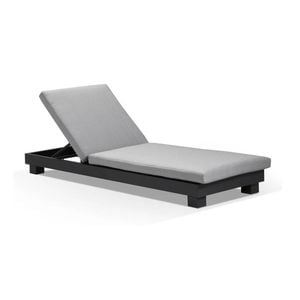 Santorini Sun Lounge Set With Charcoal & Sunbrella Cast Slate Cushions