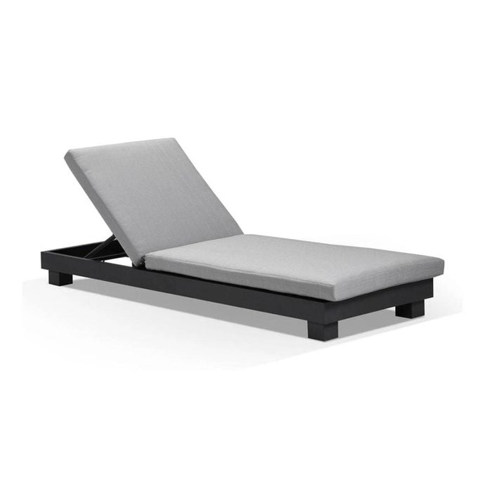 Santorini Sun Lounge Set With Charcoal & Sunbrella Cast Slate Cushions