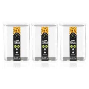 3x Lemon & Lime 2.75L Keep Fresh Food Container Rectangle