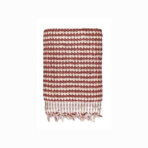Miss April Pompom Turkish Cotton Bath Sheet Rust