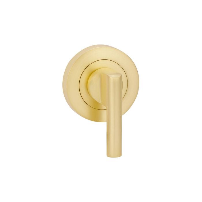 Zanda Satin Brass Round Escutcheon with Disabled Turn