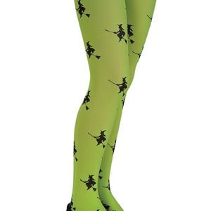 Glitter Witch Tights Halloween Costume Small - Green