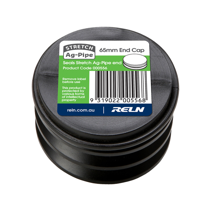 Reln Stretch Ag-Pipe End Cap 65mm