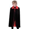 Halloween Kids Fancy Cape Red Black Long Cloak Coat Witch Ghost Vampire Costume 10-14 Years Old