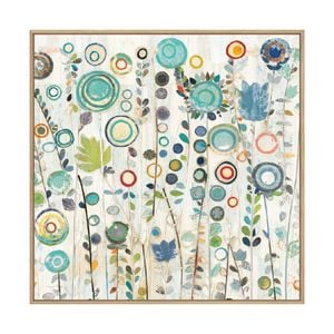 Artey | Ocean Garden I - Framed Canvas - Natural Frame - 64 x 64cm