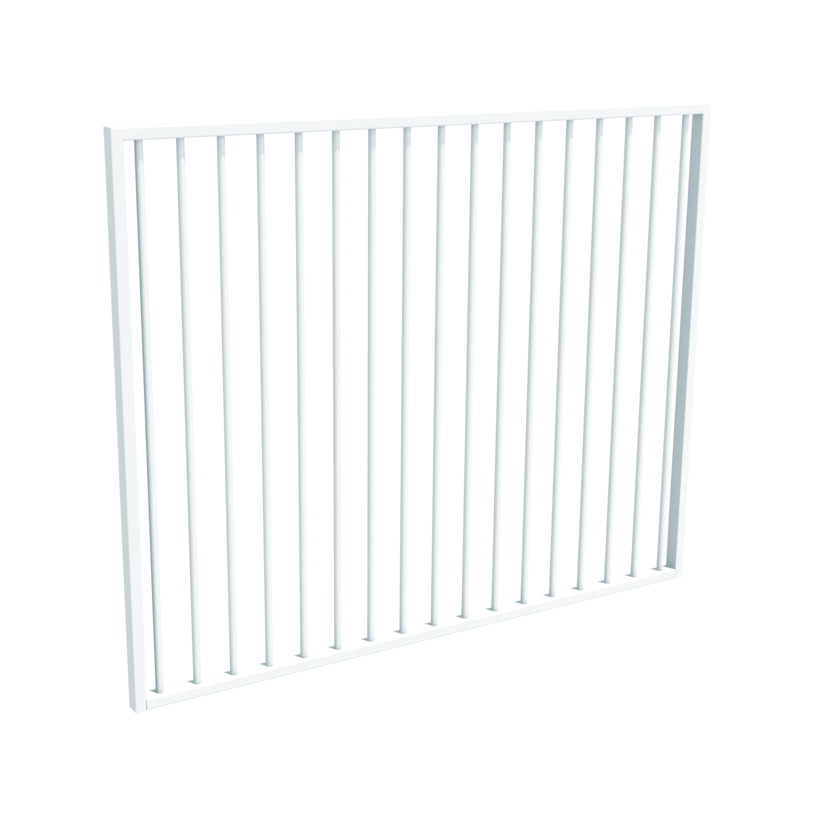 ProtectorAl 1201 1500 x 1200mm Pearl White Aluminium Garden Gate DTR All Up thumbnail 2