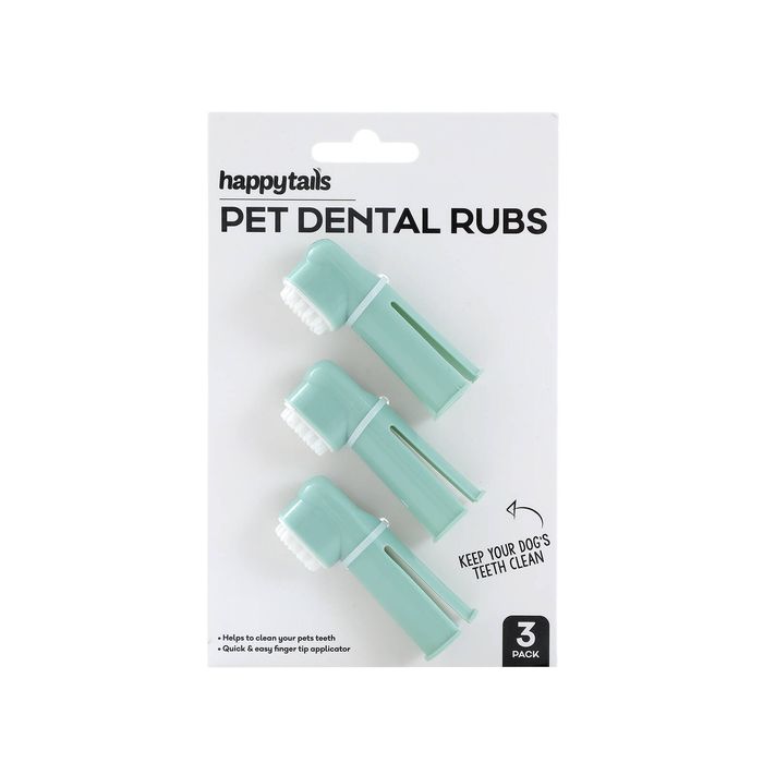 Happy Tails Pet Dental Rubs - 3 Pack