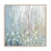 Artey | January Branches Blue Green - Framed Canvas - Natural Frame - 100 x 100cm