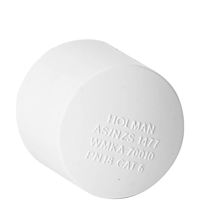 Holman 15mm White PVC Cap