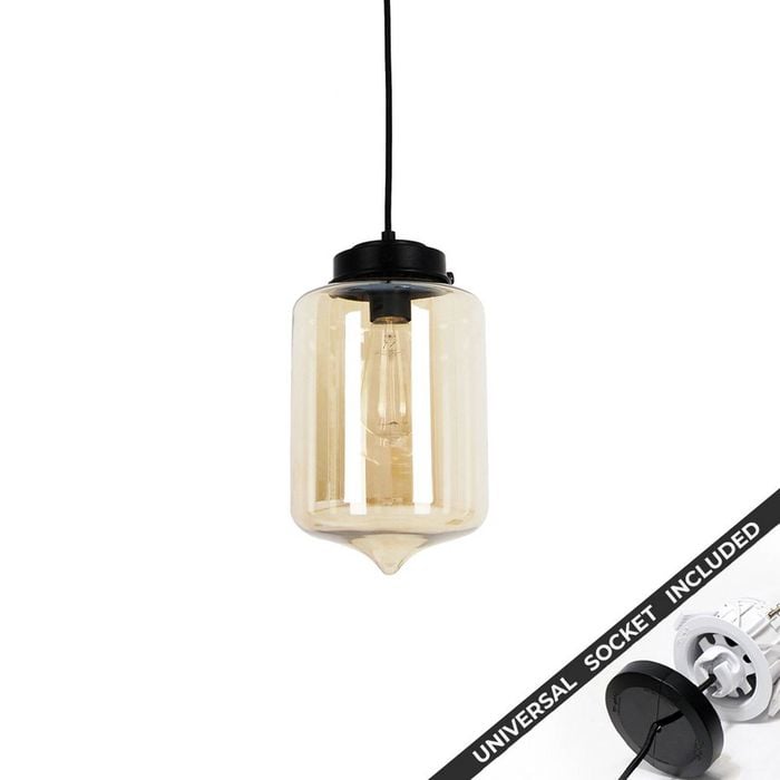 Snap Lighting Mason Short Glass Downlight to Pendant Light Conversion Kit Champagne