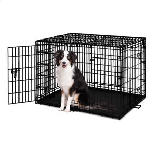 BEASTIE 36 Inch Dog Cage Foldable Metal Cat Puppy Pet Crate