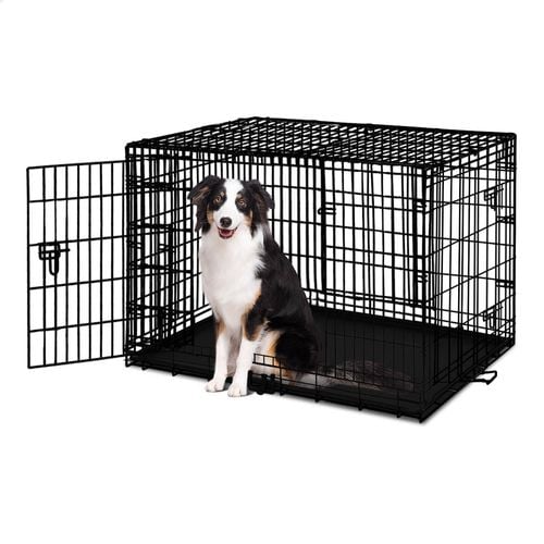 BEASTIE 36 Inch Dog Cage Foldable Metal Cat Puppy Pet Crate Bunnings Australia