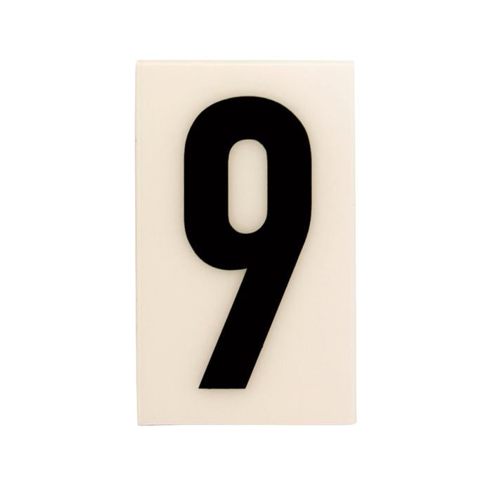 Sandleford 85 x 55mm 9 Black and White Self Adhesive Numeral