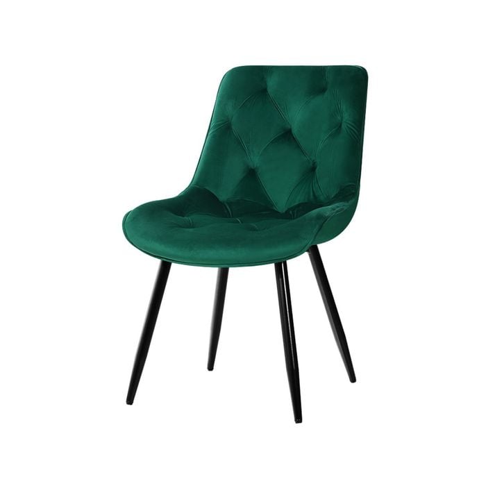 2x Dining Chairs Green