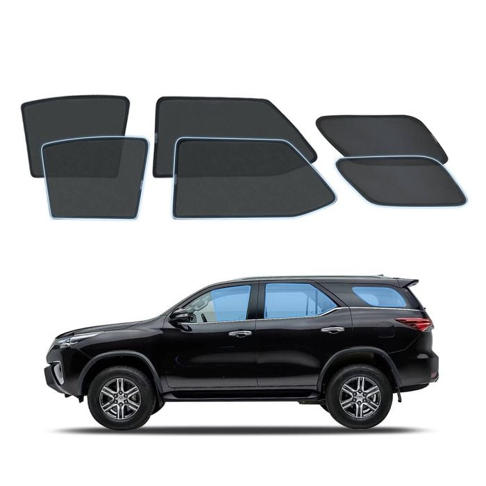 AUGSO Magnetic Window Sun Shade For Toyota Fortuner 2015-Onwards 6-Piece Set Car Shades