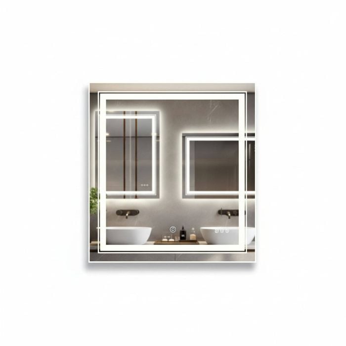 500x700mm LED Bathroom Mirror Anti-Fog Illuminated Shatterproof