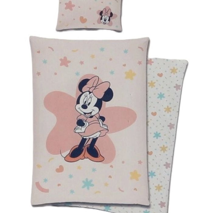 Disney Minnie Mouse Stars Cotton Quilt Cover Set Toddler Bed Size