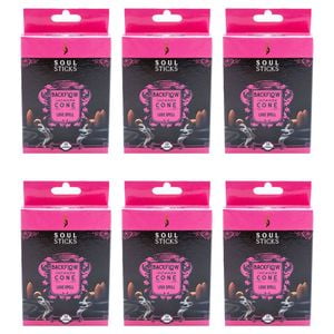 6x 10pc Wild Scents Soul Sticks Backflow Incense Cones Fragrance Love Spell