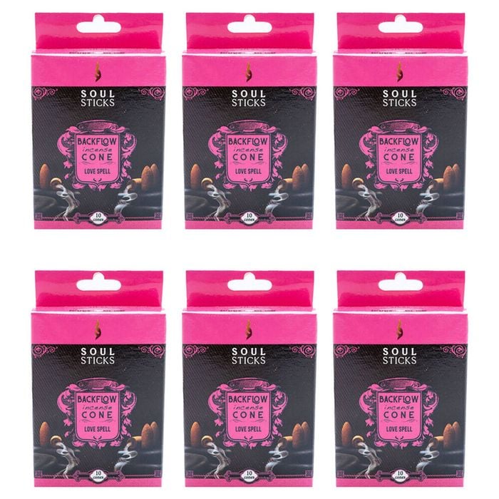 6x 10pc Wild Scents Soul Sticks Backflow Incense Cones Fragrance Love Spell
