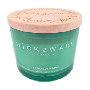 More Than Party Soy Scented Candle Jar Home Fragrance Bergamot & Lime 340g