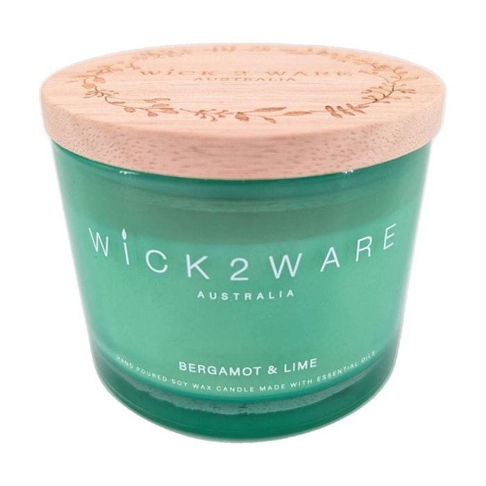 More Than Party Soy Scented Candle Jar Home Fragrance Bergamot & Lime 340g